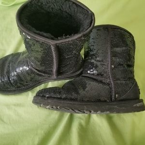 Black sequin UGGs